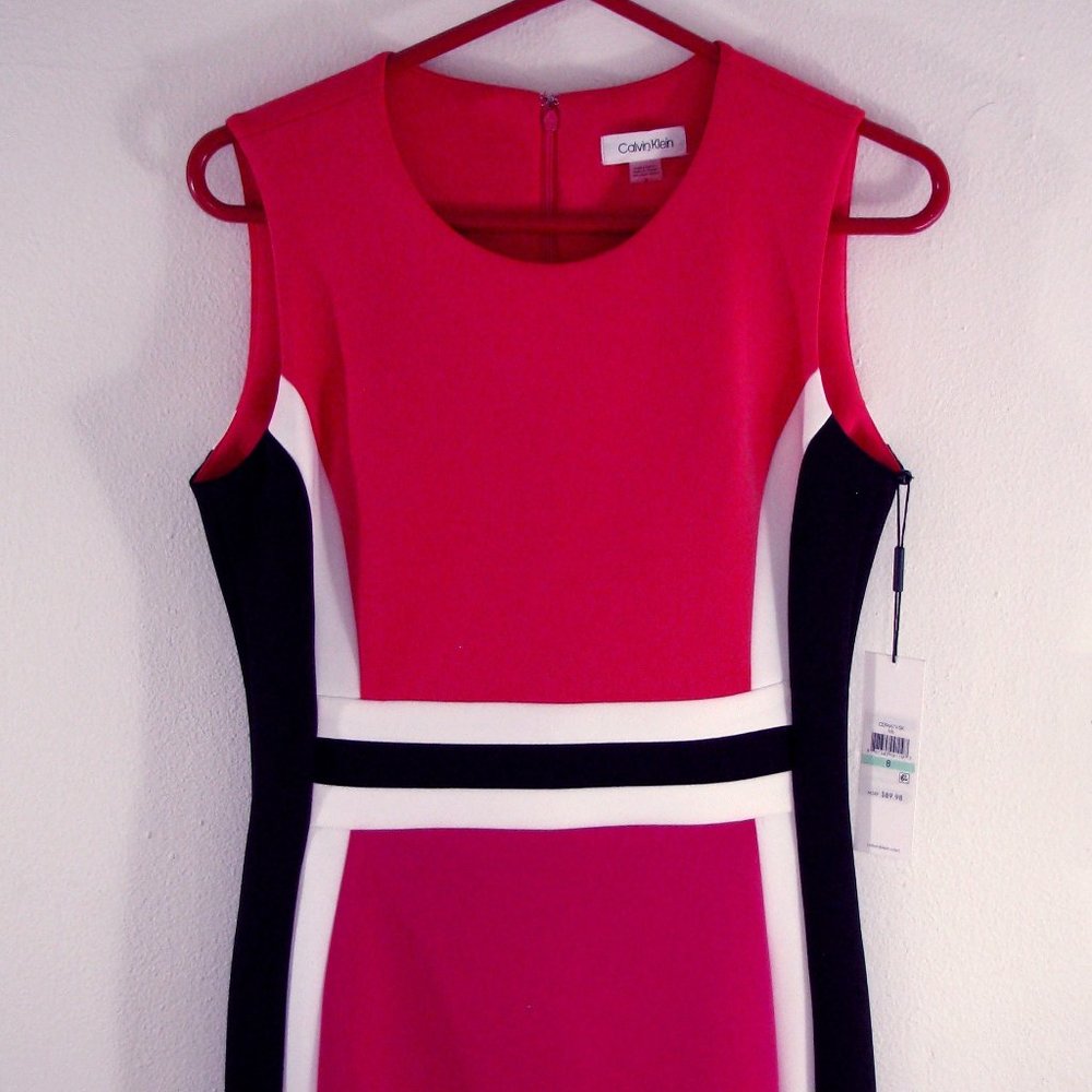 Calvin Klein Women's Sleeveless Color Block Sheath